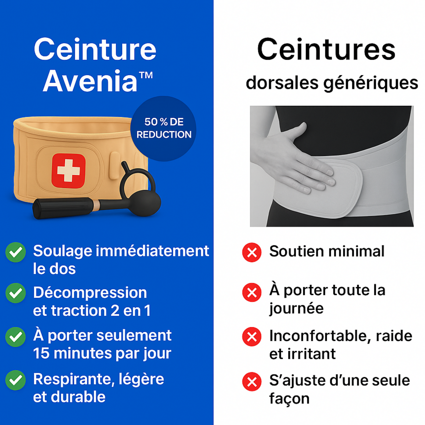 Avenia™ - Ceinture de Décompression Dorsale